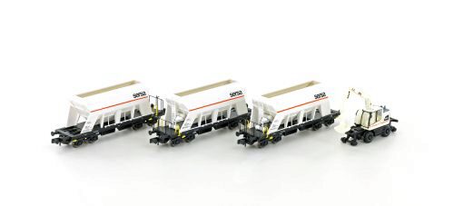 Hobbytrain LC66306 Sersa Set Bagger mit 3 Schüttgutwagen, Ep VI